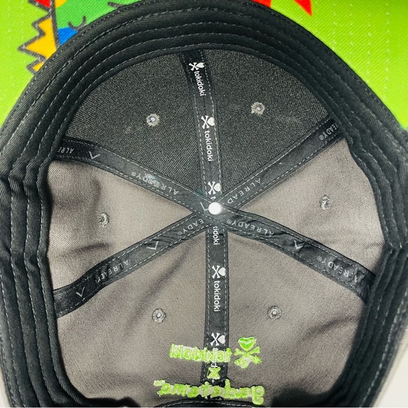 Tokidoki x Gudetama Kaiju Snapback Cap Gray Hat Japanese Lazy Egg Meh NWT - Picture 6 of 6